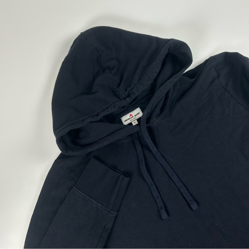 American Giant WMNS SZ XL Black Pullover Athletic Casual Hoodie Sweatshirt